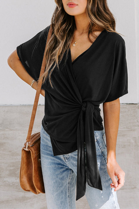 Short Sleeve Wrap Top