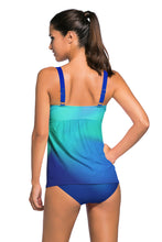 Tankini con control de barriga de color degradado