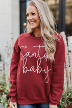 Sudadera con estampado navideño de Papá Noel y bebé