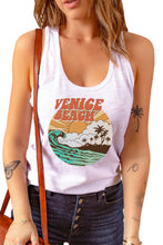 Letters Sunflower Graphic Tank Top