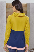 Dual Gray Colorblock Thumbhole Sleeved Sweatshirt