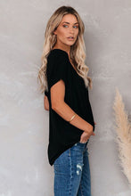 Short Sleeves Drape Knit Top