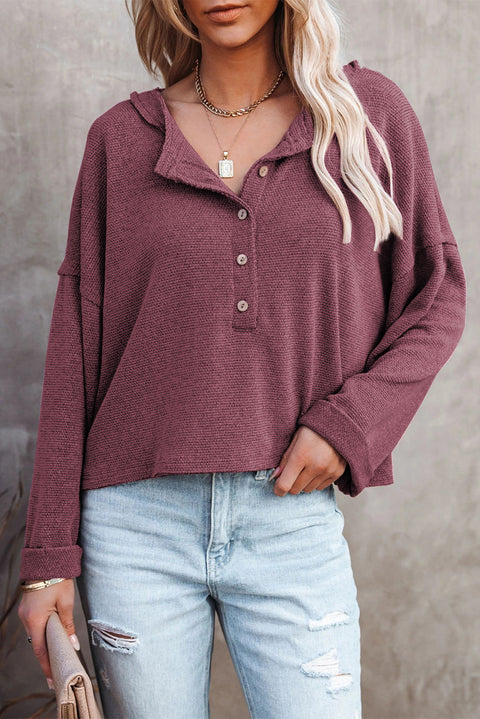 Khaki Buttoned Loose Long Sleeve Shirt