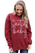 Christmas Santa Baby Print Pullover Sweatshirt