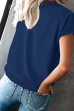 V Neck Lace Trim T-shirt