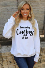 COWBOY take me away Graphic White Sweatshirt