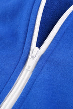 Zip-Up Pocket Drawstring Hoodie Jacket