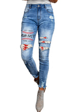 Medium Wash Distressed Skinny Ankle Jeans