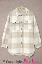 Plaid Print Pocket Women Shacket