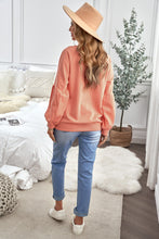 Raglan Patchwork Sleeve Pullover Sweatshirt