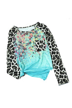 Tie-dye Splicing Long Sleeve Top