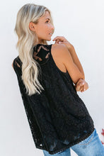 Lace Hollow Out Sleeveless T-Shirt