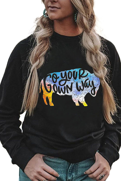 COWBOY llévame lejos Sudadera blanca gráfica