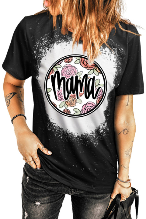 Whale Tail Mountain Graphic Print Short Sleeve Graphic Tee