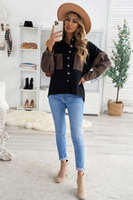 Sky Blue Contrast Leopard Denim Jacket