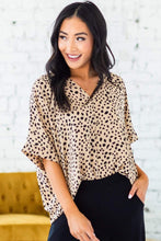 Chloe Animal Print V-neck Rolled Sleeve Tunic Top