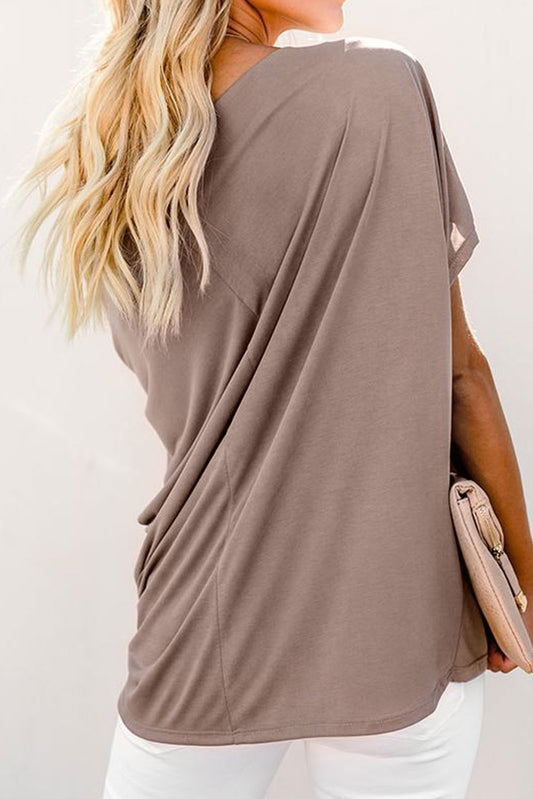 Off-The-Shoulder Slash Neck Casual Loose Fitting Top