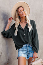 Khaki Buttoned Loose Long Sleeve Shirt