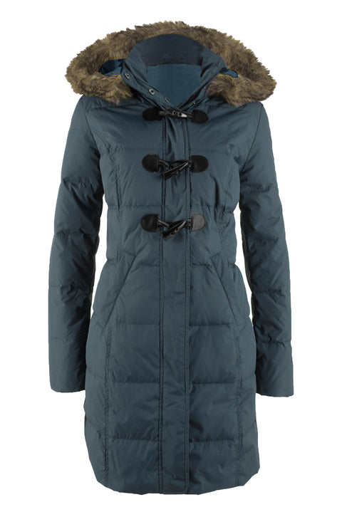 Toggle Button Quilted Coat for Women