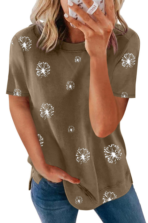 Star Print Crew Neck T-shirt