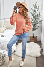 Raglan Patchwork Sleeve Pullover Sweatshirt