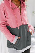 Zipped Colorblock Sweatshirt with Pockets