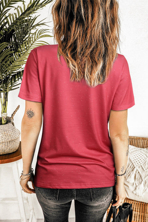 Whale Tail Mountain Graphic Print Short Sleeve Graphic Tee