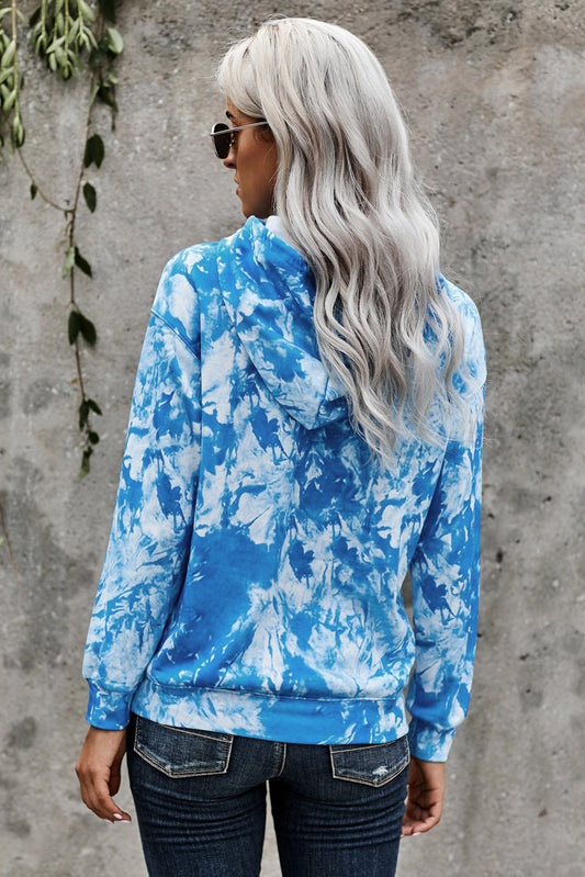 Tie-dye Print Pullover Hoodie