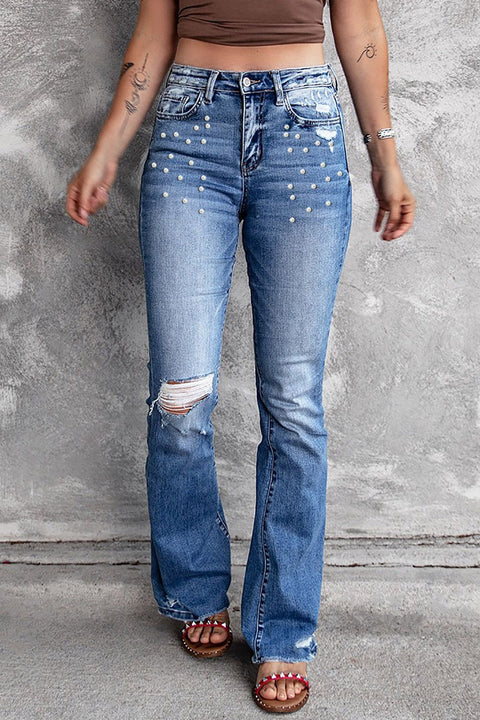 Distressed Flare Jeans