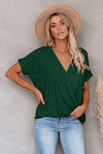 Short Sleeves Drape Knit Top