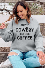 COWBOY take me away Graphic White Sweatshirt