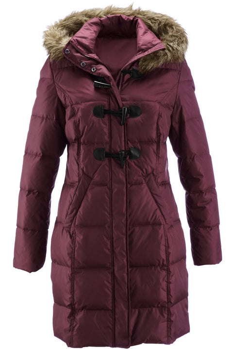 Toggle Button Quilted Coat for Women