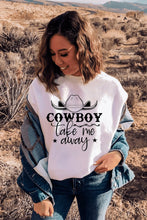 COWBOY take me away Graphic White Sweatshirt