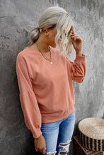 Raglan Patchwork Sleeve Pullover Sweatshirt