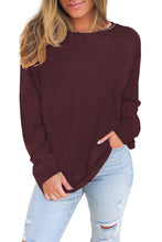 Plain Knit Long Sleeve Top