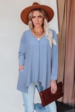 Asymmetric Hemline Long Sleeve Top - HannaBanna Clothing