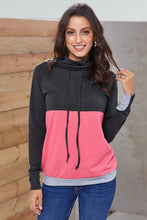 Dual Gray Colorblock Thumbhole Sleeved Sweatshirt