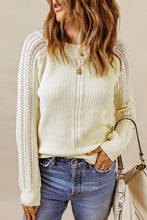 Beige Plain Off Shoulder Knit Pullover Sweater