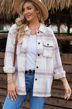 Plaid Print Pocket Women Shacket