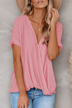 Short Sleeves Drape Knit Top