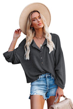 Khaki Buttoned Loose Long Sleeve Shirt