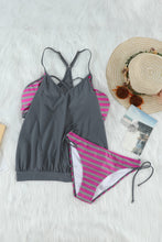 Tankini con Patchwork de Rayas