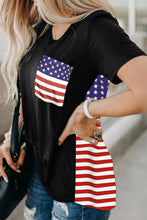 USA Flag Print T-shirt