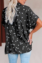 Camisa con mangas con puños y estampado de estrellas