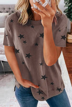 Star Print Crew Neck T-shirt