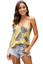 Tropical Plant Print Tank Top