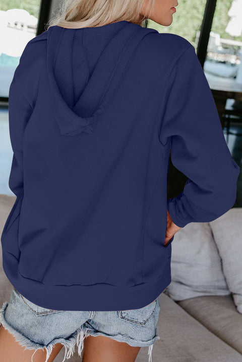 Zip-Up Pocket Drawstring Hoodie Jacket