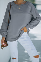 Plain Relaxed Fit Crew Neck Pullover Sweatshirt