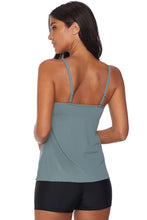 Netted Hollow-out Tankini Top