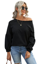 Raglan Patchwork Sleeve Pullover Sweatshirt